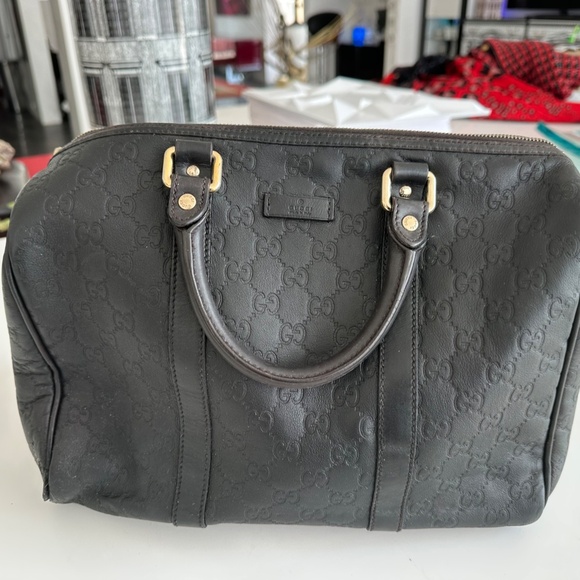 Gucci Black Embossed Tote Bag - Picture 5 of 10